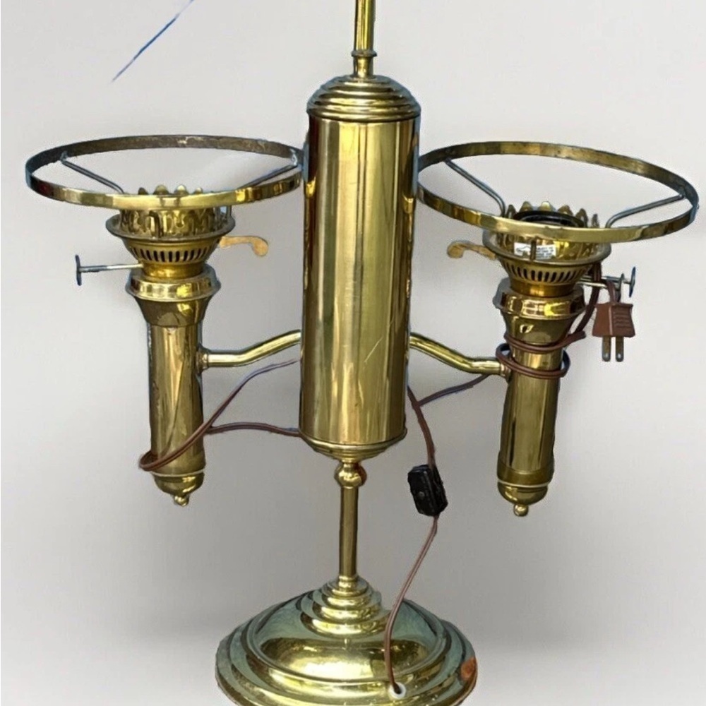 Vintage Brass Double Candle Holder - Picture 2 of 3